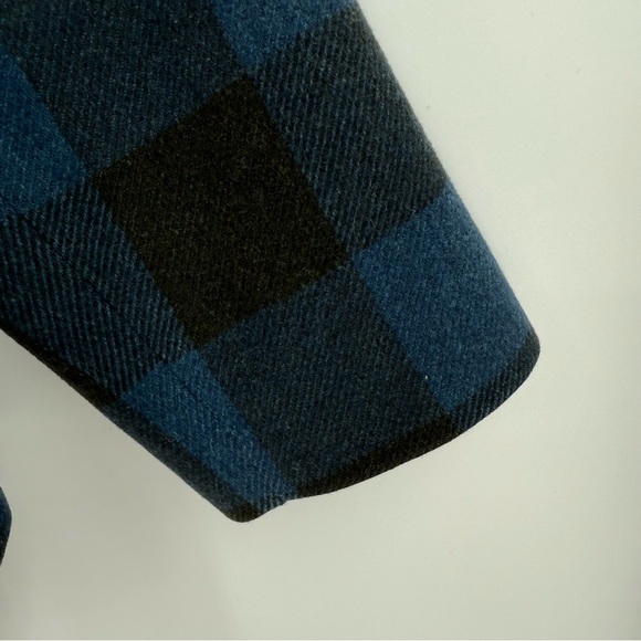 Vintage Pendleton Women’s Blue Black Plaid Virgin Wool/lambswool Jacket Size XL - Picture 6 of 10